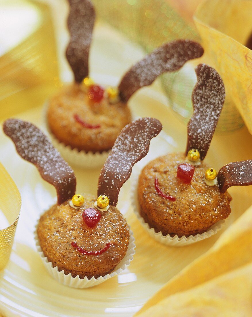 Almond spekulatius muffins (reindeer muffins)