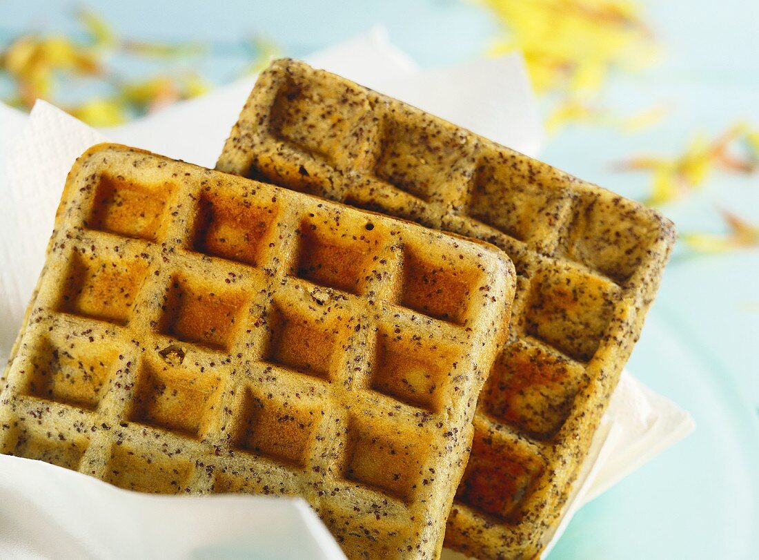 Poppy seed waffles