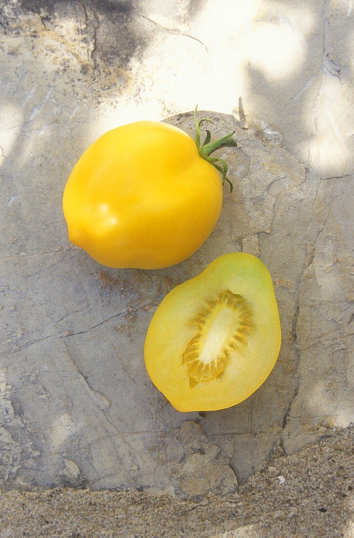Gelbe Tomate der Sorte Lemon Tree
