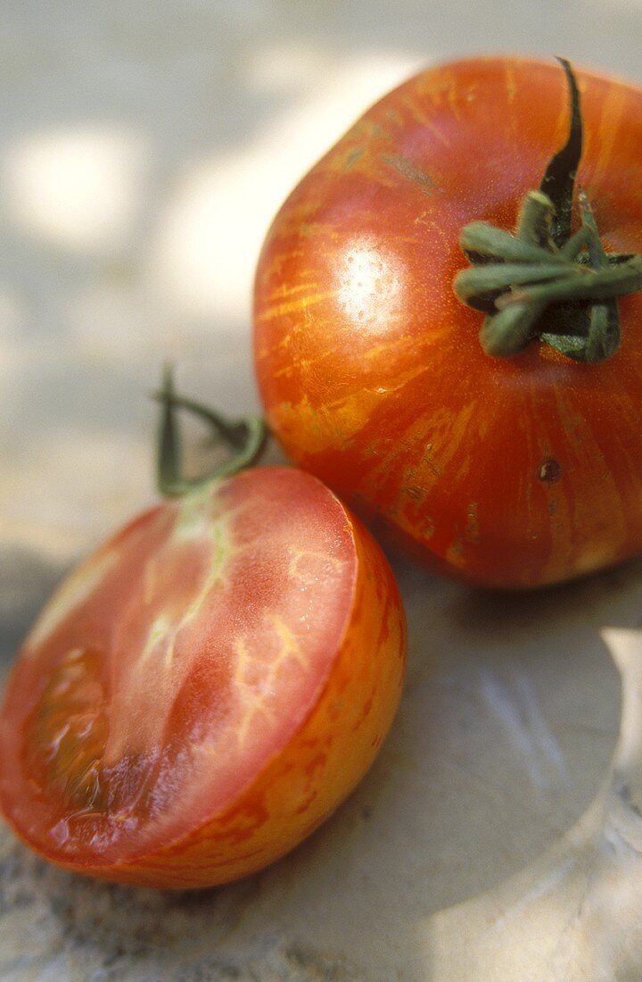 Red striped tomato, variety Red Zebra