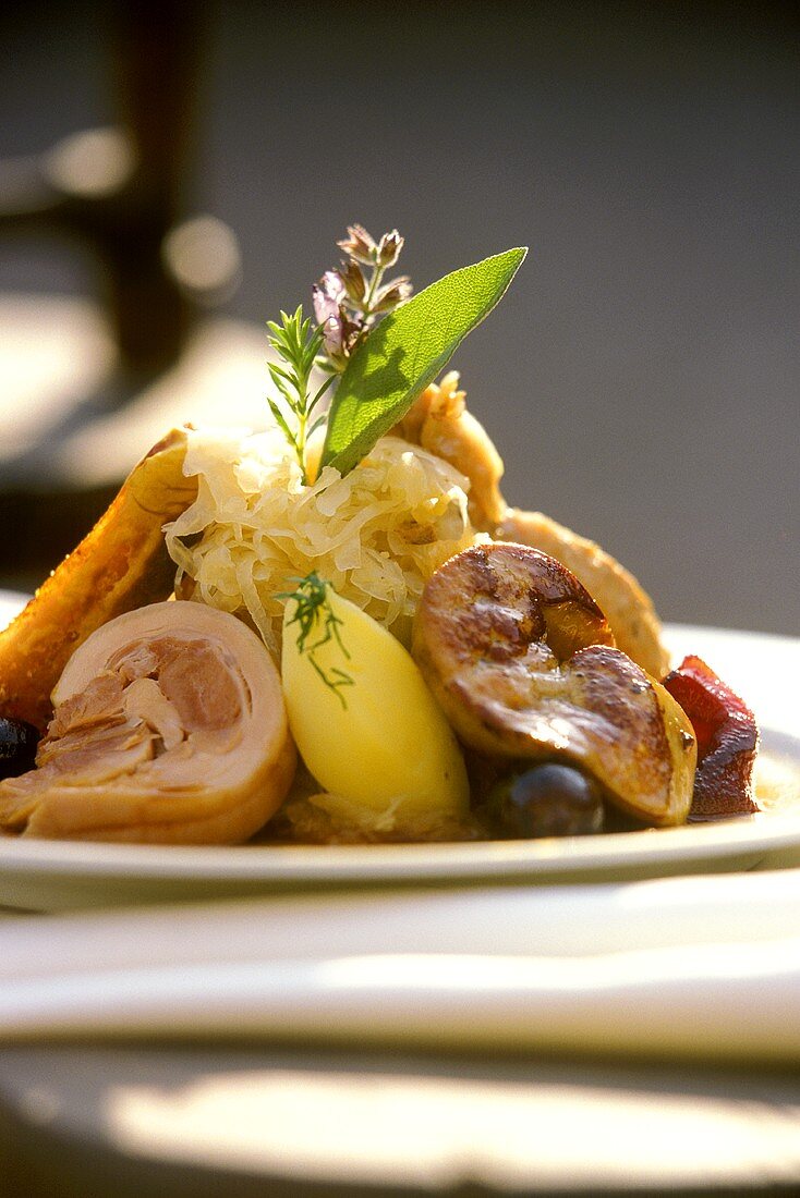 Choucroute (sauerkraut speciality from Alsace)