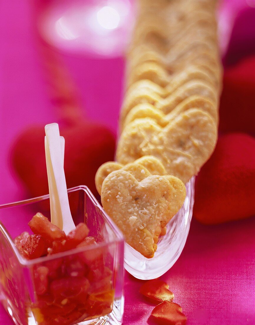 Chili pastry hearts