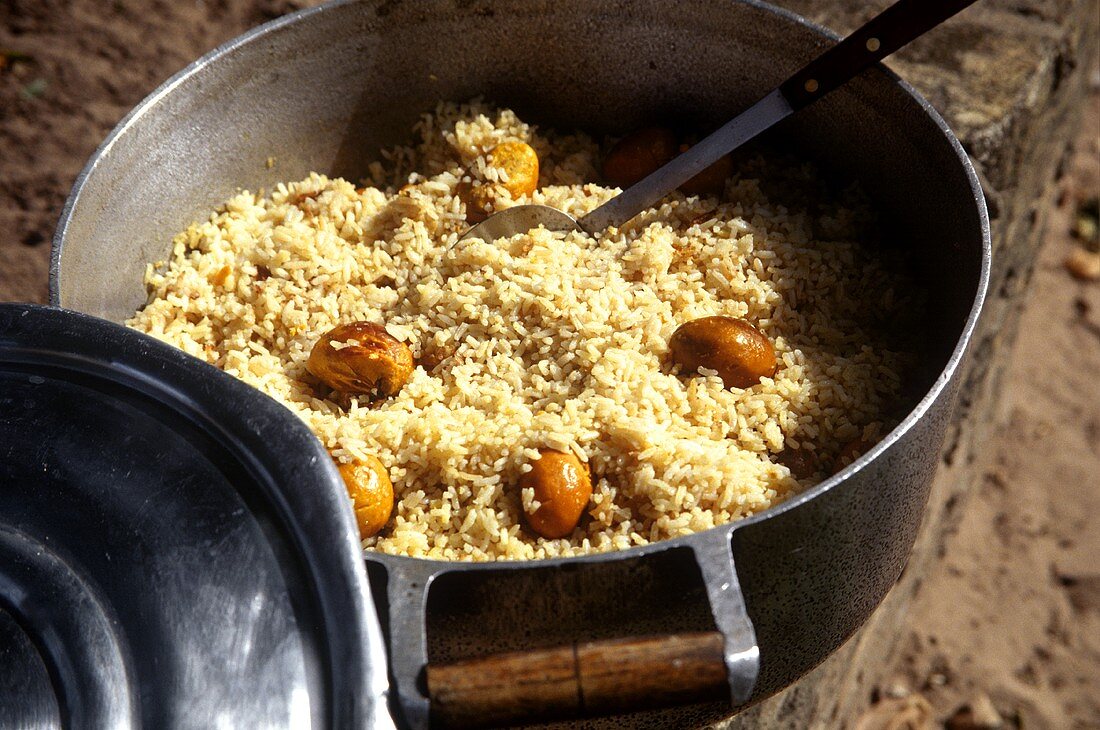 Arroz com Pequi (rice with souari nuts, Brazil)