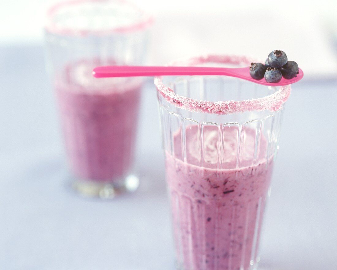 Blueberry shake with kefir