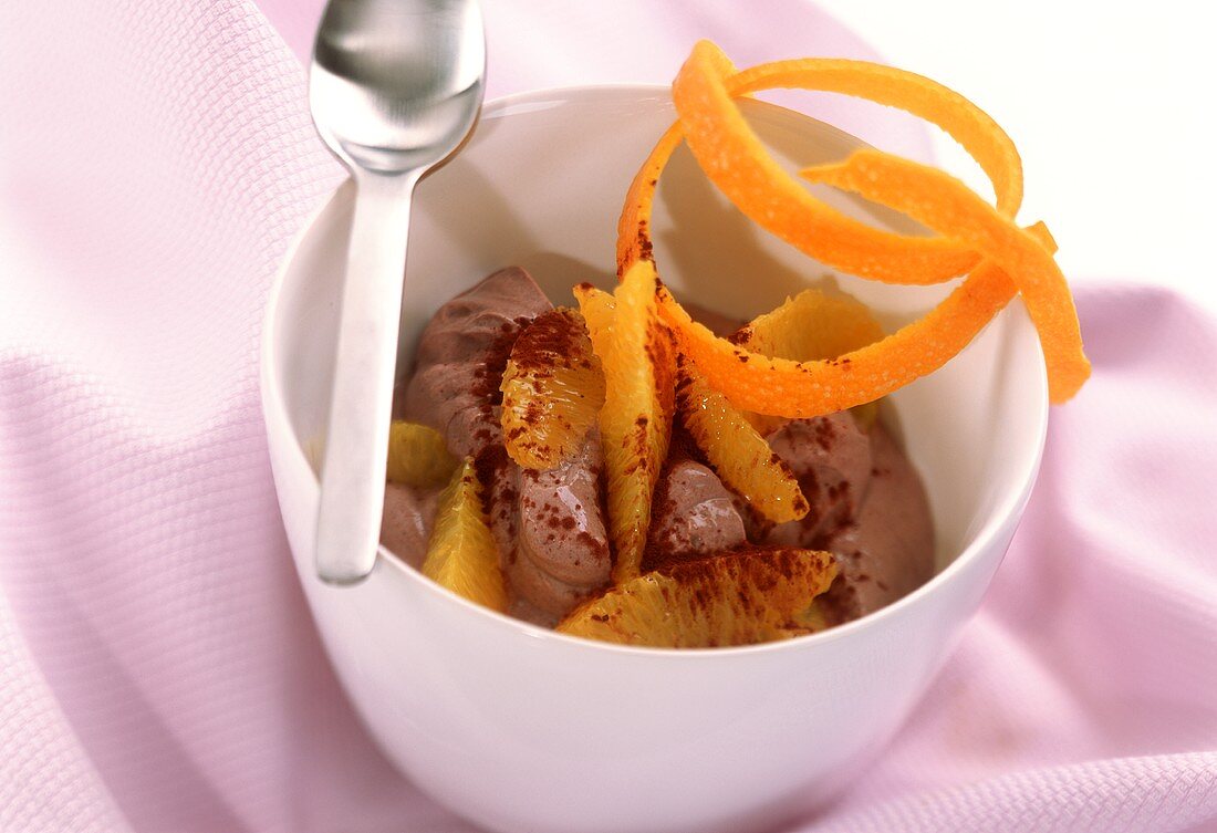 Chocolate quark with orange segments