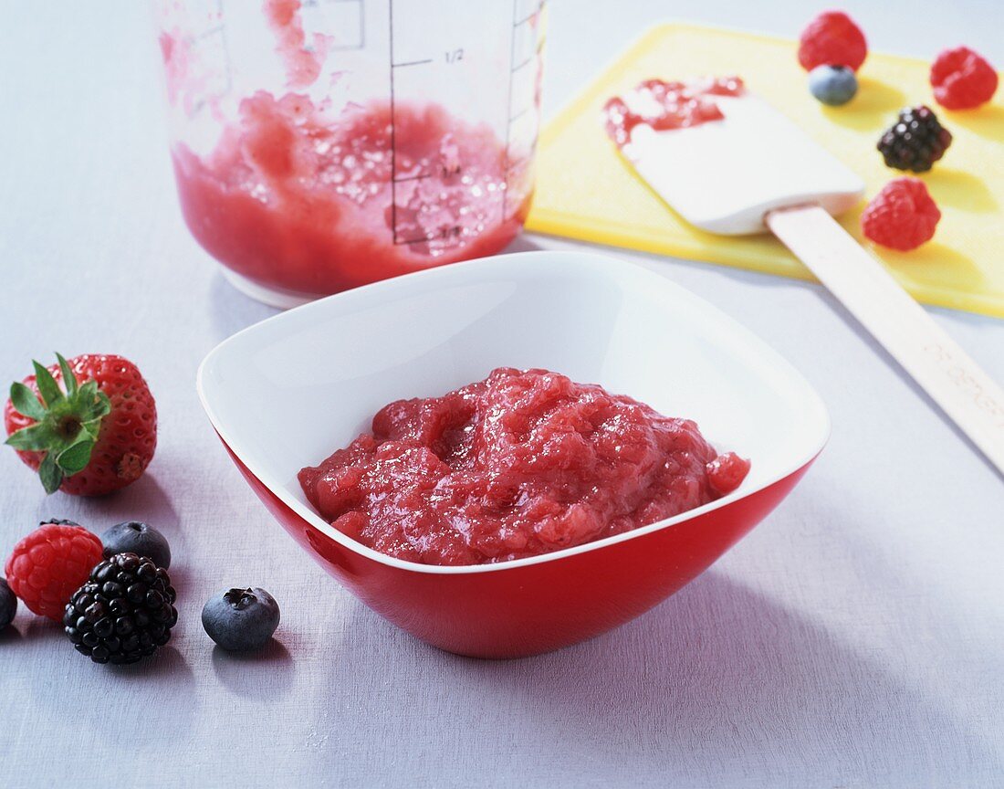 Berry puree for baby