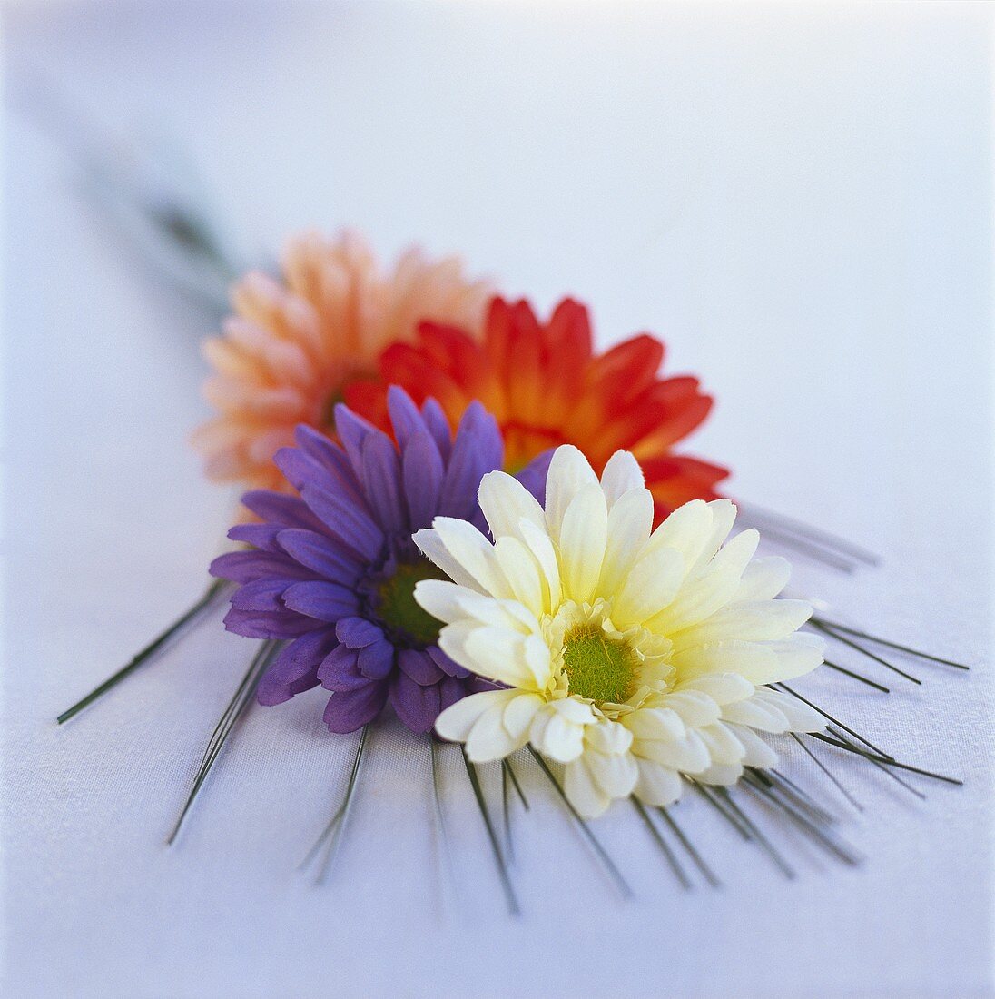 Silk flowers as table decoration