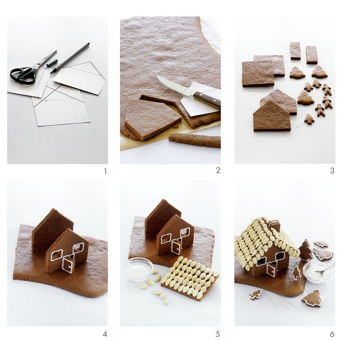 Assembling a gingerbread house