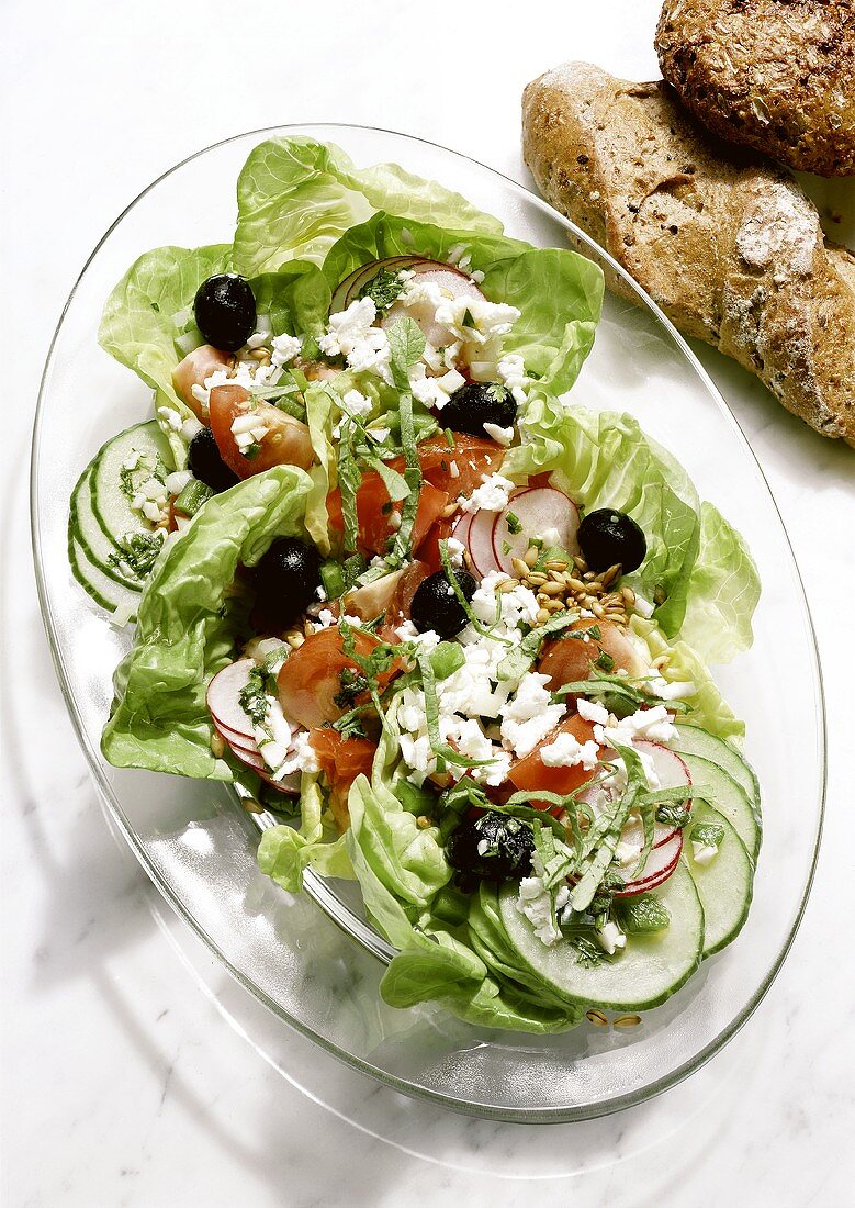 Salad with Vegetables and Feta
