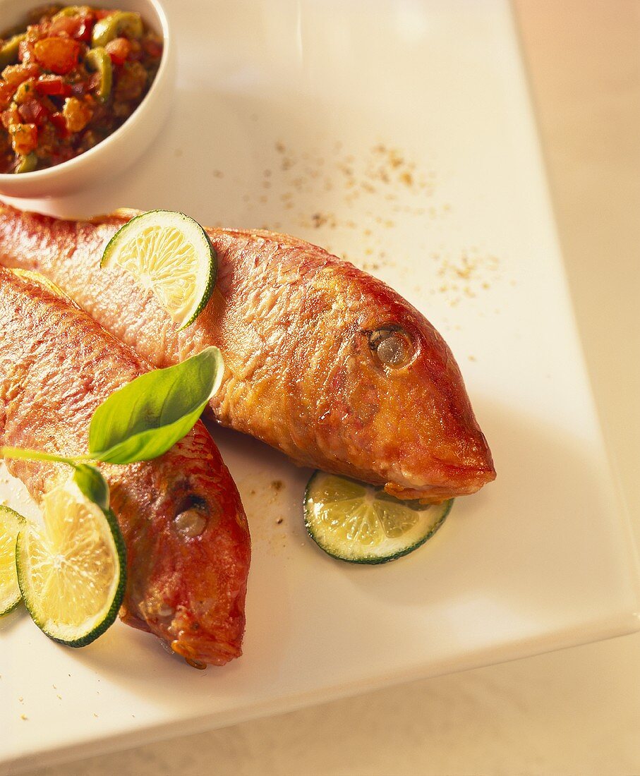 Fried red mullet