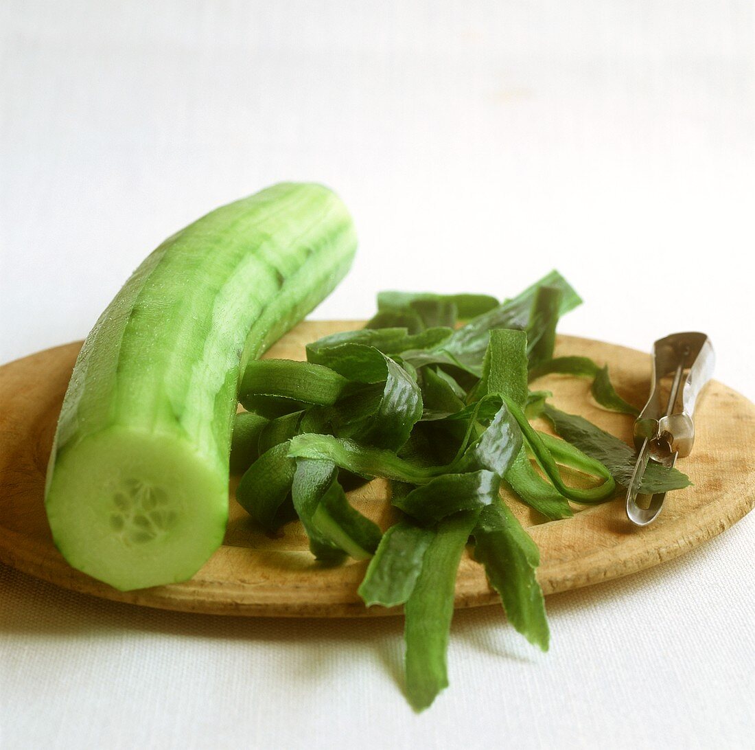 Peeled cucumber