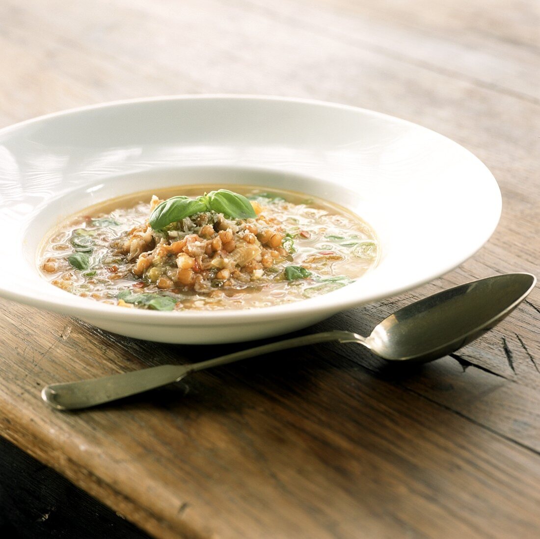 Zuppa di grano (wheat and spring onion soup, Italy)