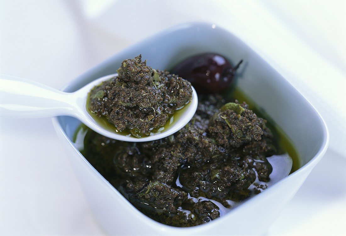 Provencal tapenade with black olives