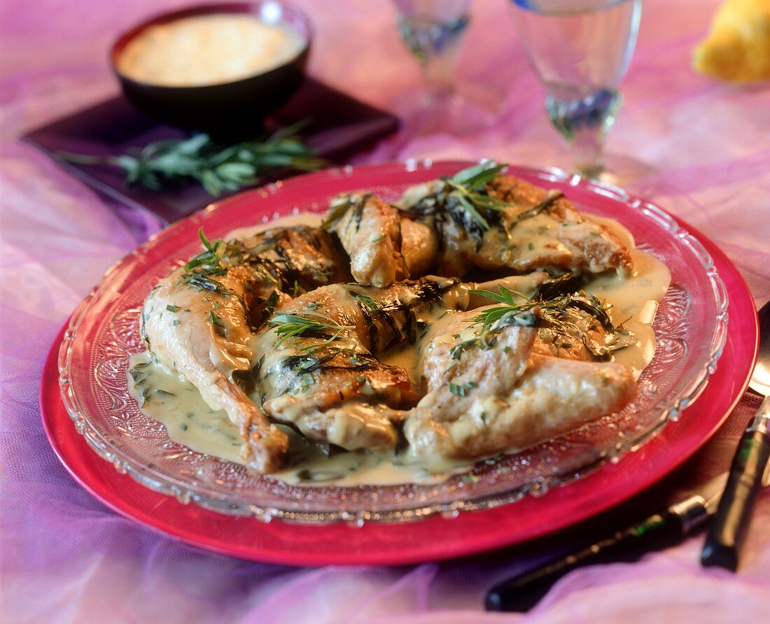 Chicken in tarragon cream