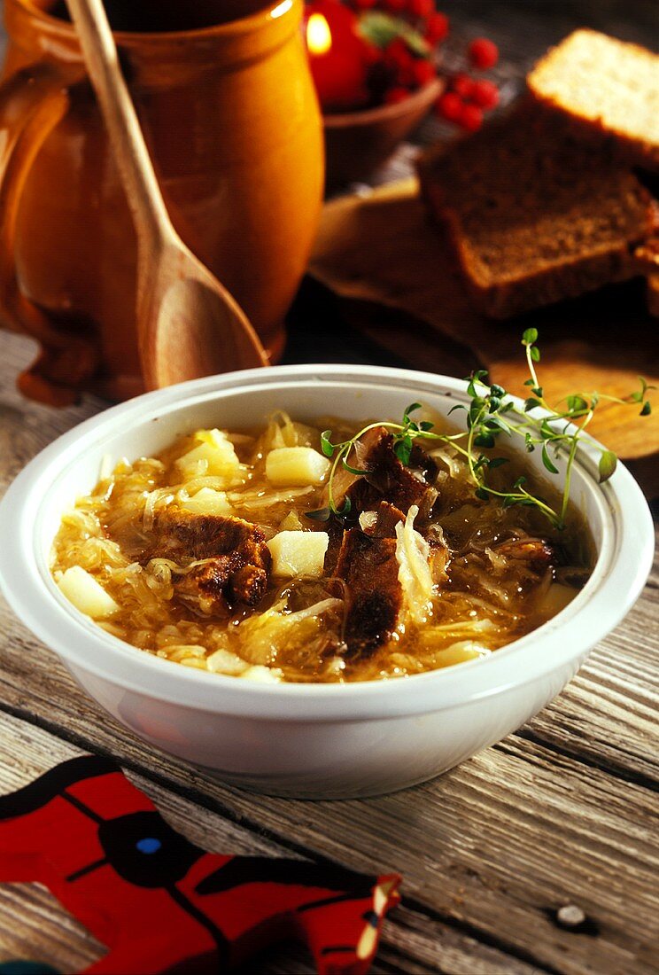 Kwasnica (sauerkraut soup, Poland)