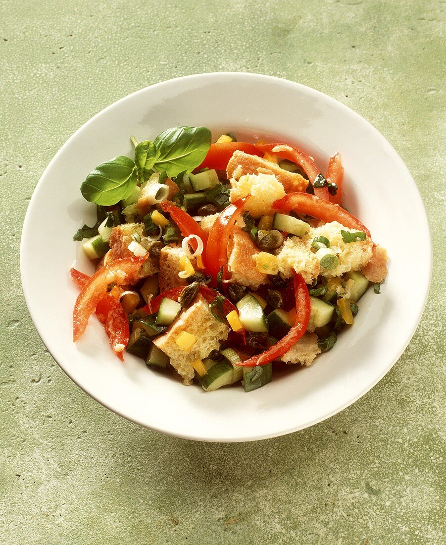 Panzanella (bread salad with tomatoes, Italy)