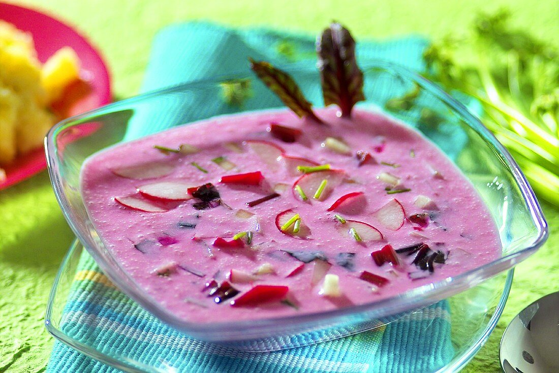 Chlodnik (Cold soup with young beetroot, Poland)