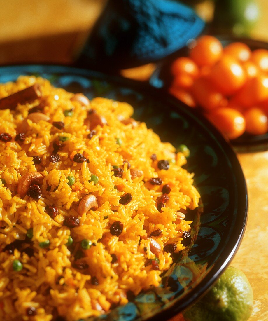 Pilaw (traditional Middle Eastern rice dish with raisins)