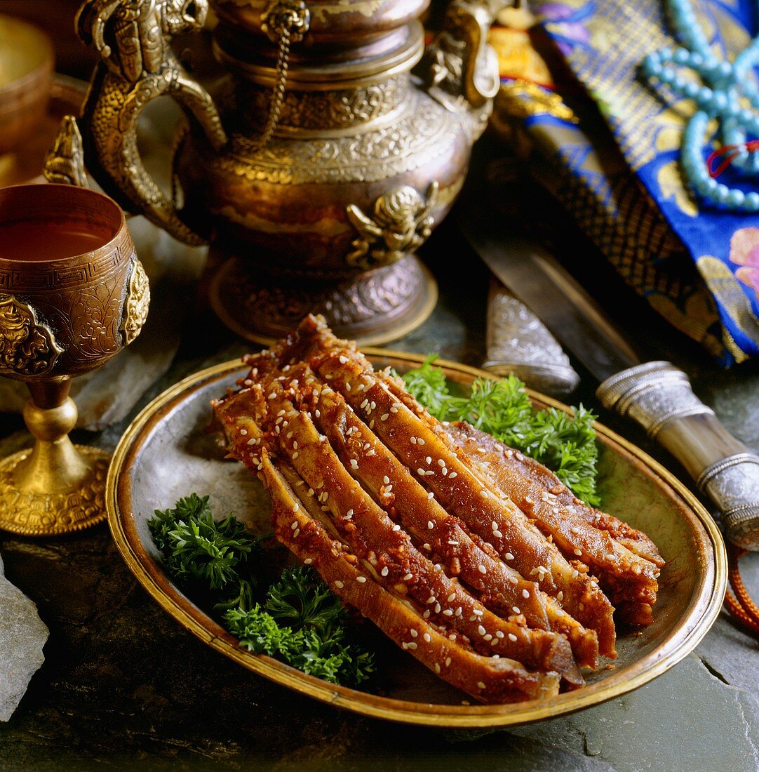Luo ke zi ma zha ba (mutton cutlets, Tibet)