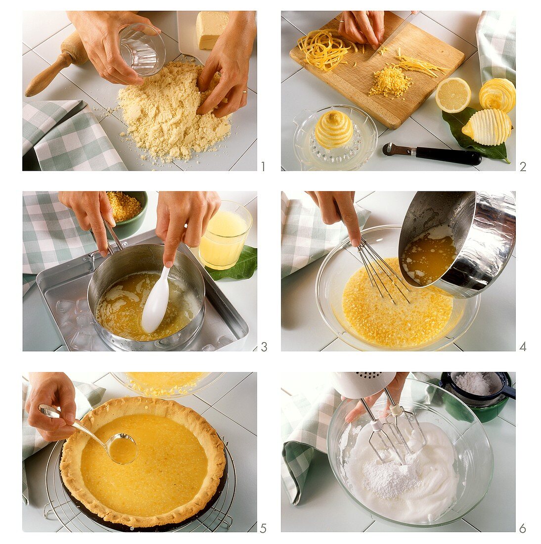 Making lemon meringue pie