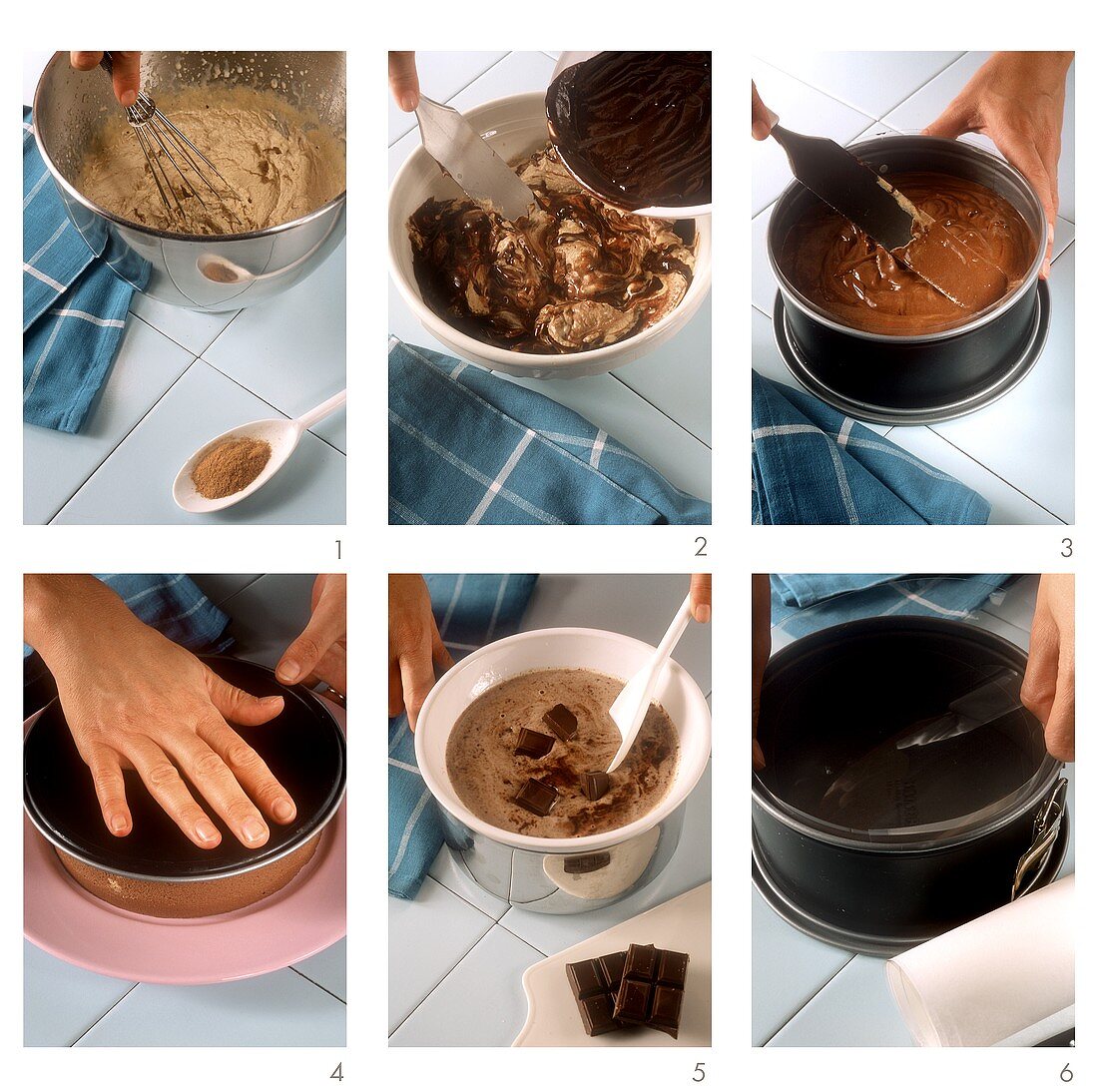 Making gâteau truffé au chocolat (chocolate truffle cake)