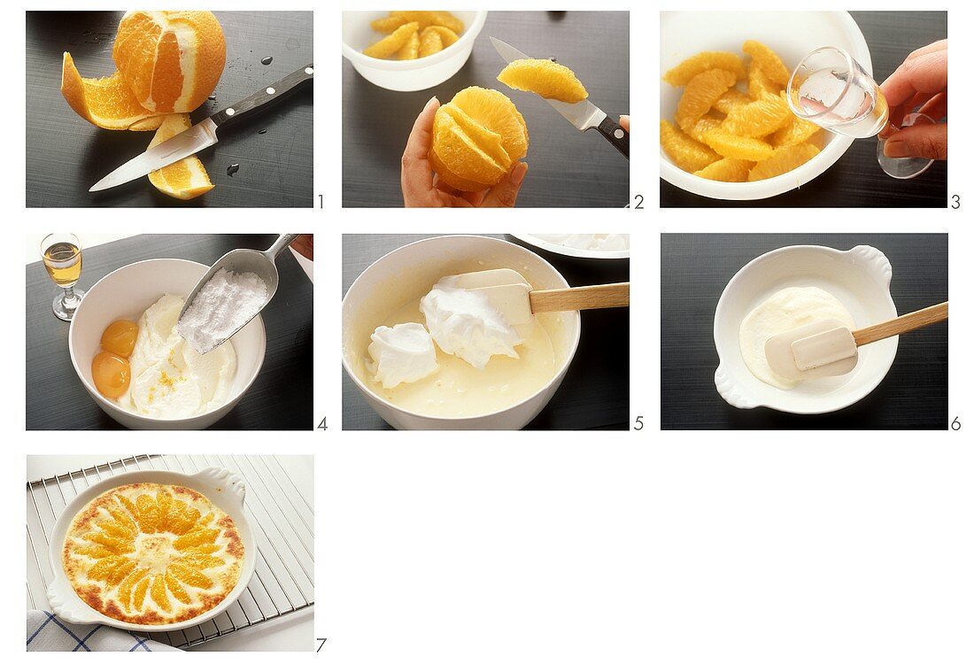 Orangengratin zubereiten