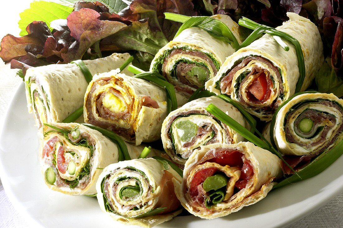 Wraps with Parma ham