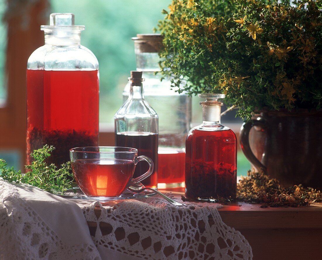 St. John's wort tea and syrup