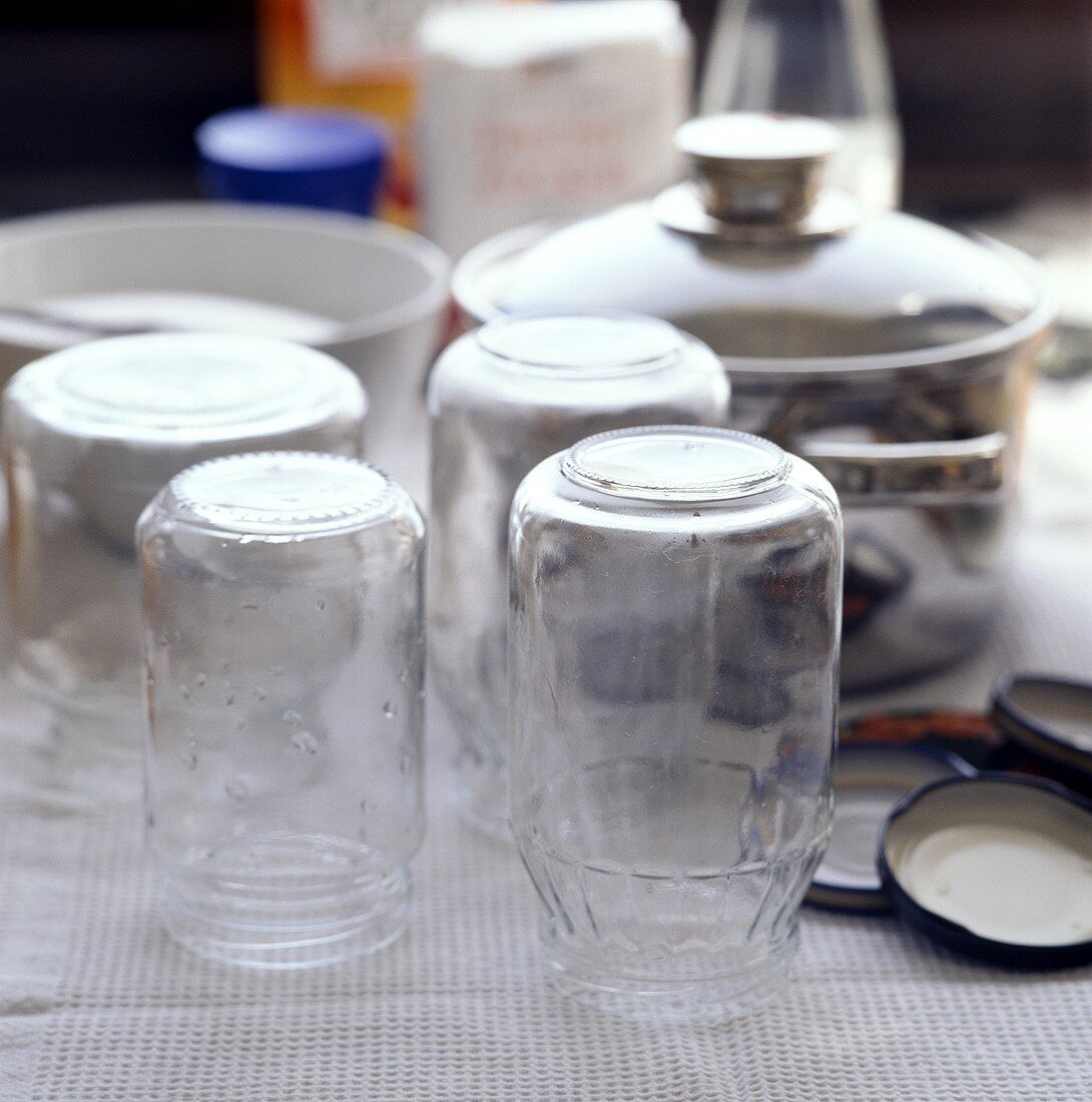 Preserving jars for home-made jam
