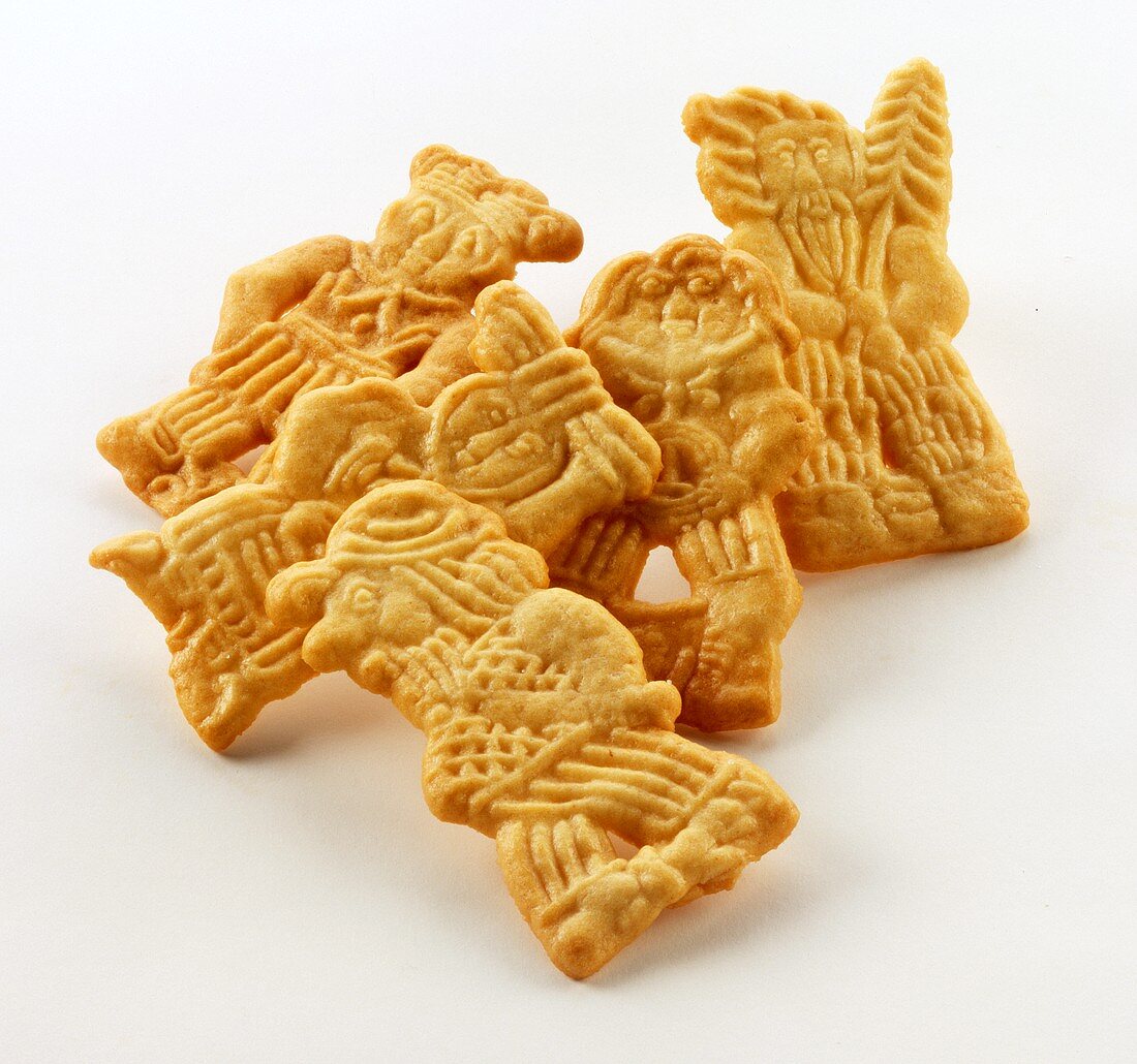Spekulatius biscuits with various motifs