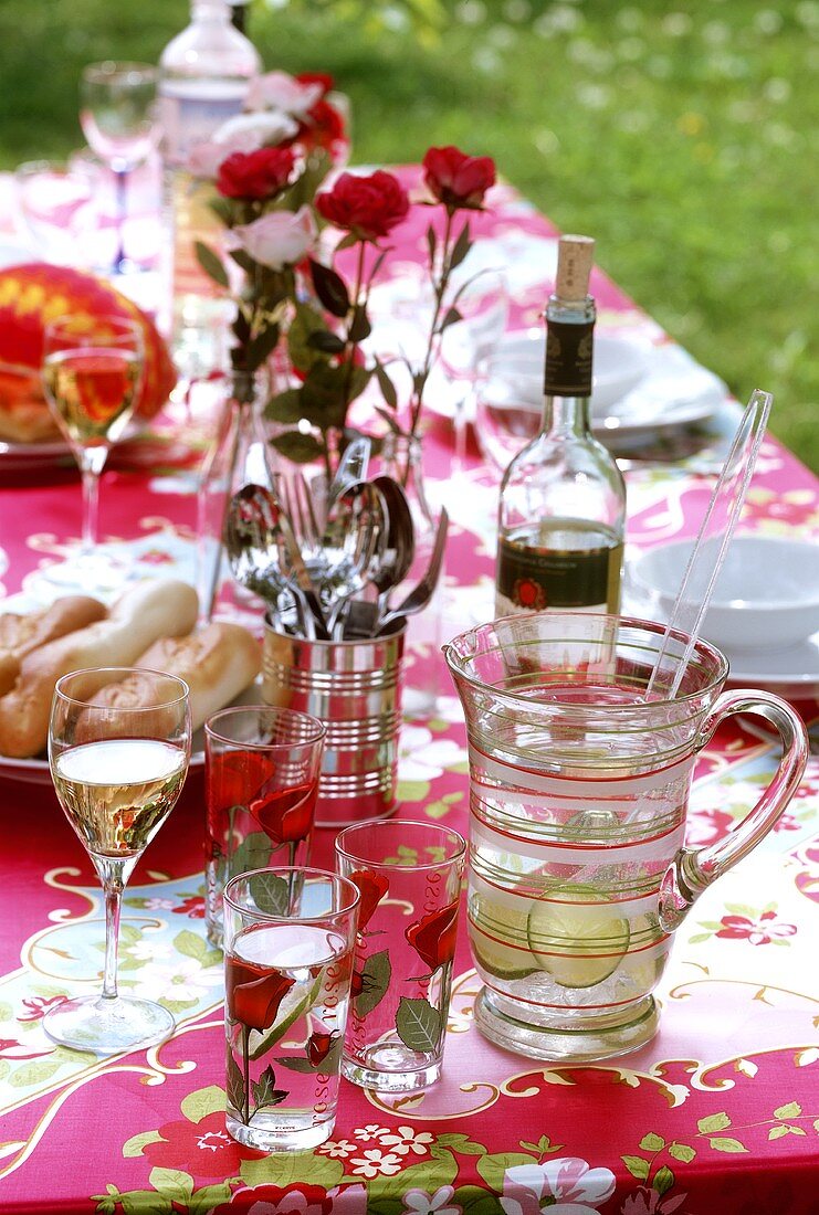 Summery table in open air