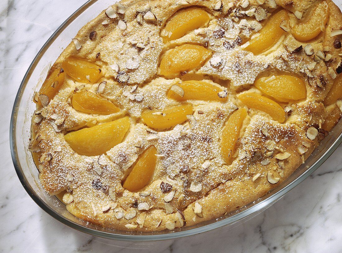 Caramel semolina bake with Apricots