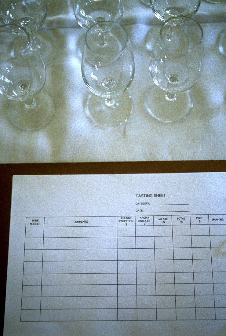 Wine-Tasting-Sheet - Degustationsnotizen für die Weinprobe