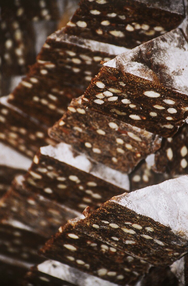 Turron de almendras (Christmas biscuits with almonds, Spain)