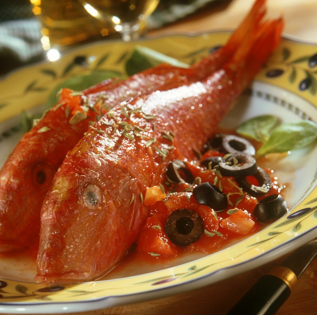 Red mullet with tomato sauce