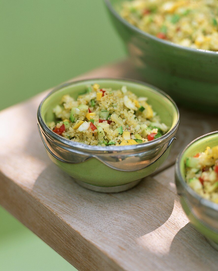 Bulghur wheat salad with vegetables