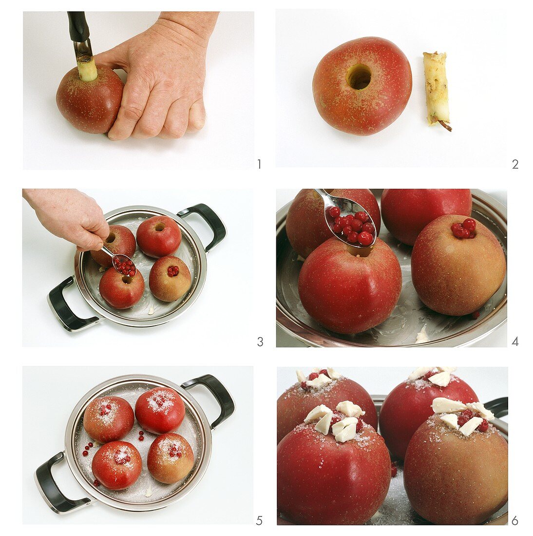 Preparing baked apple