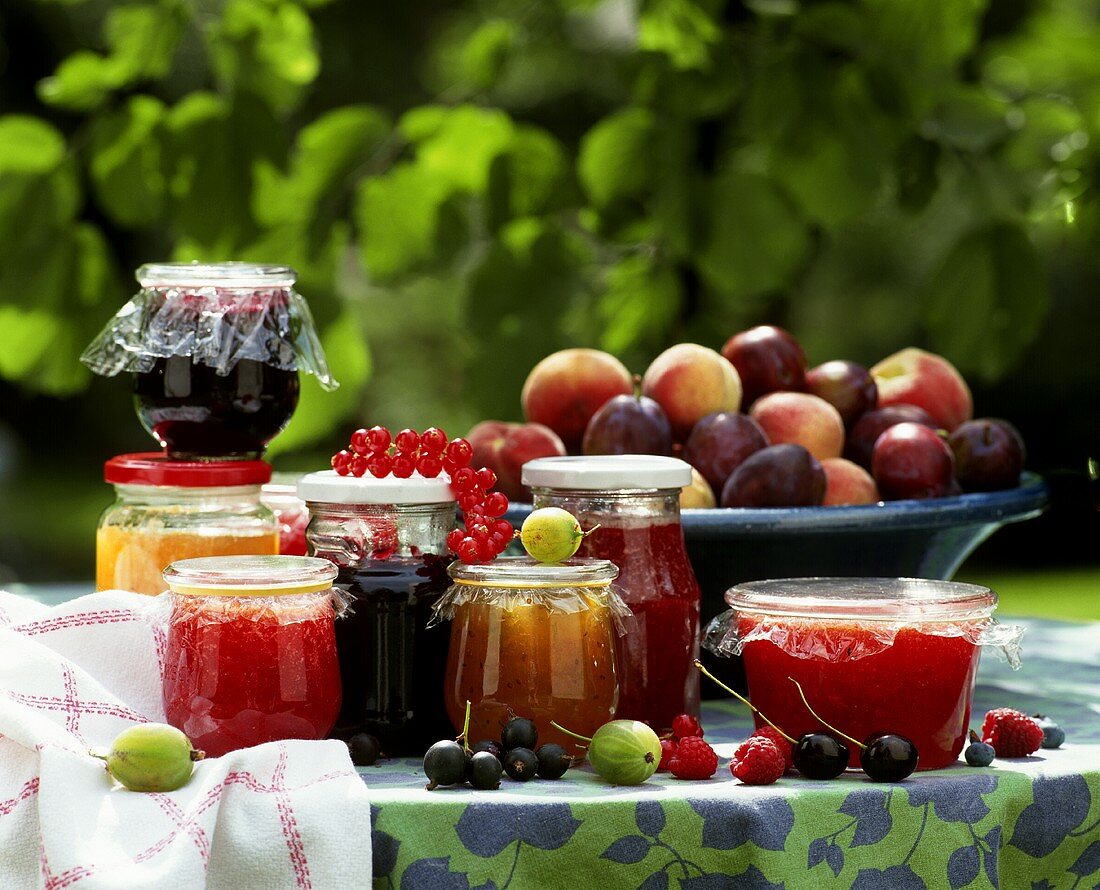 Various kinds of jam