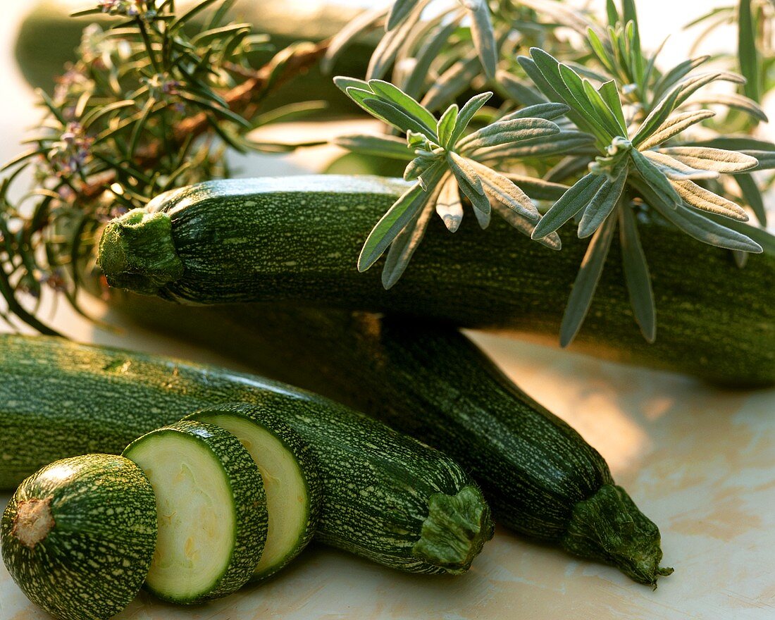 Courgettes with herbs