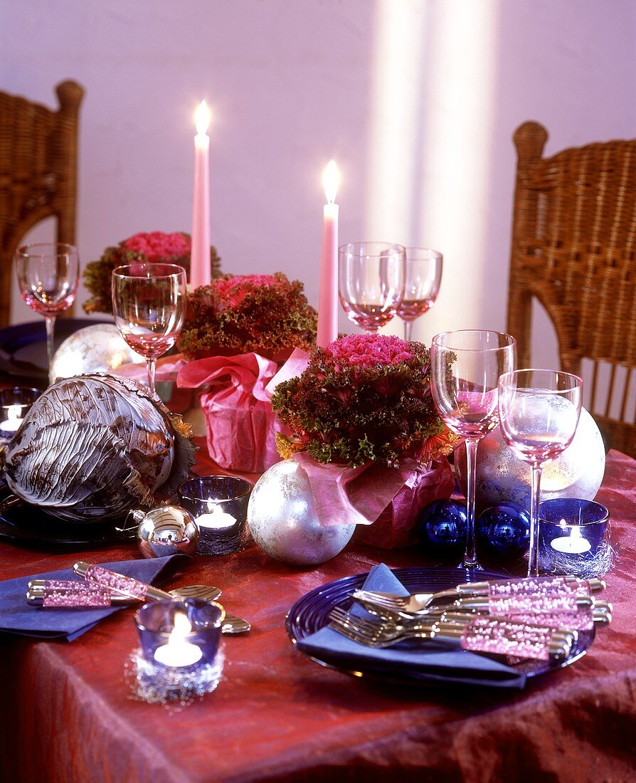 Festive table for Advent
