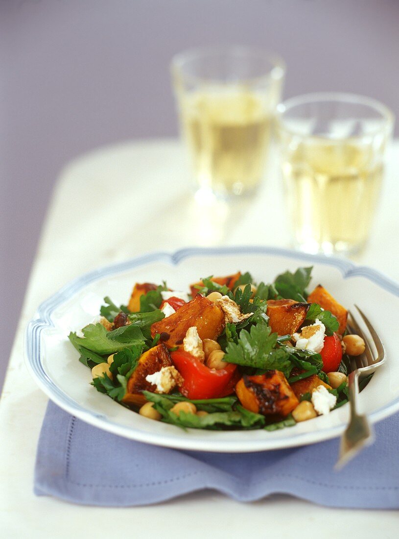 Pumpkin and parsley salad