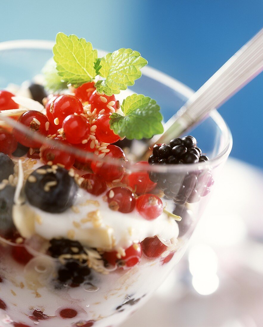 Berries with yoghurt