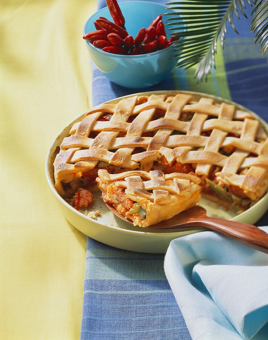 Pie mit Flusskrebsschwänzen (Louisiana, USA)