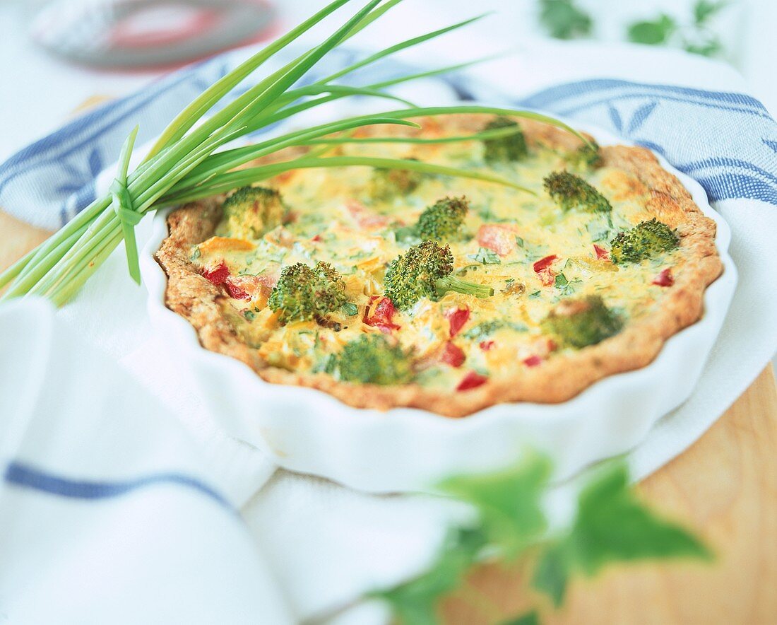 Brokkoli-Quiche mit Schinken