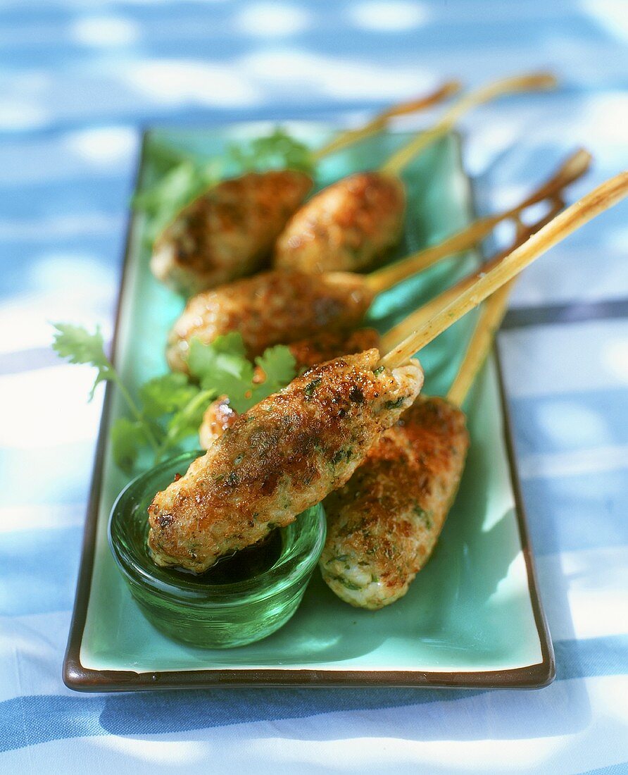 Minced chicken kebabs