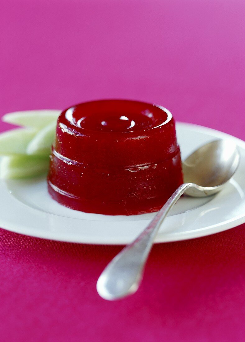Turned-out raspberry jelly