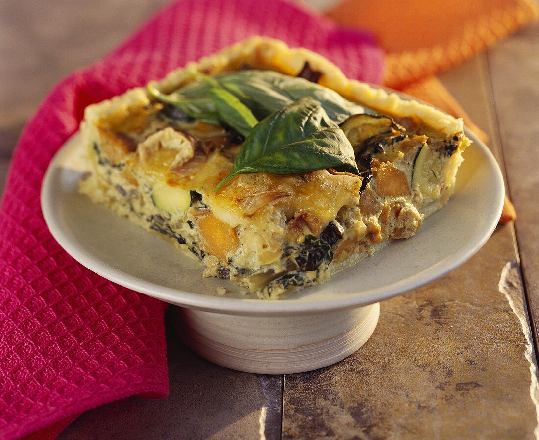 Potato, spinach and cheese tart