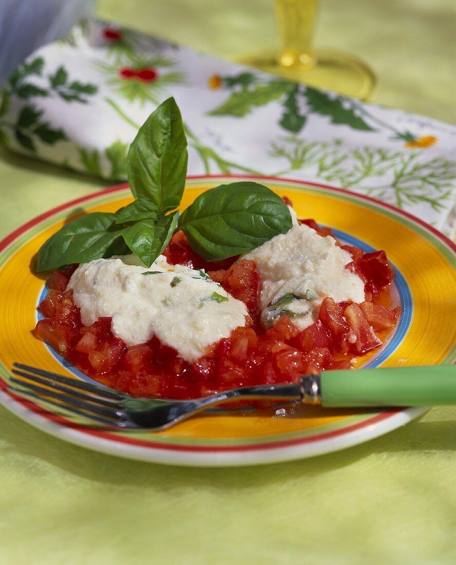 Quenelle de Brousse (korsische Schafkäsenocken mit Basilikum)