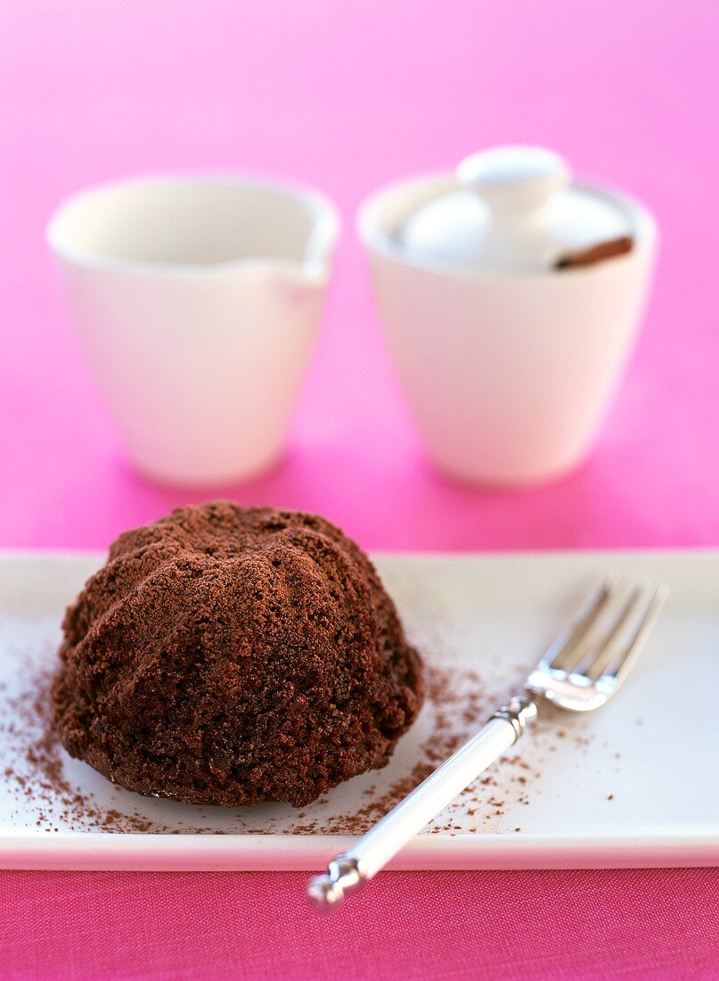 Small chocolate espresso cake