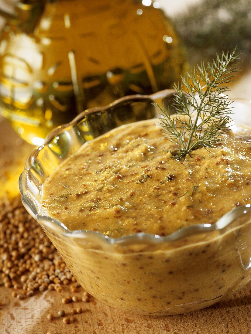 Home-made mustard sauce